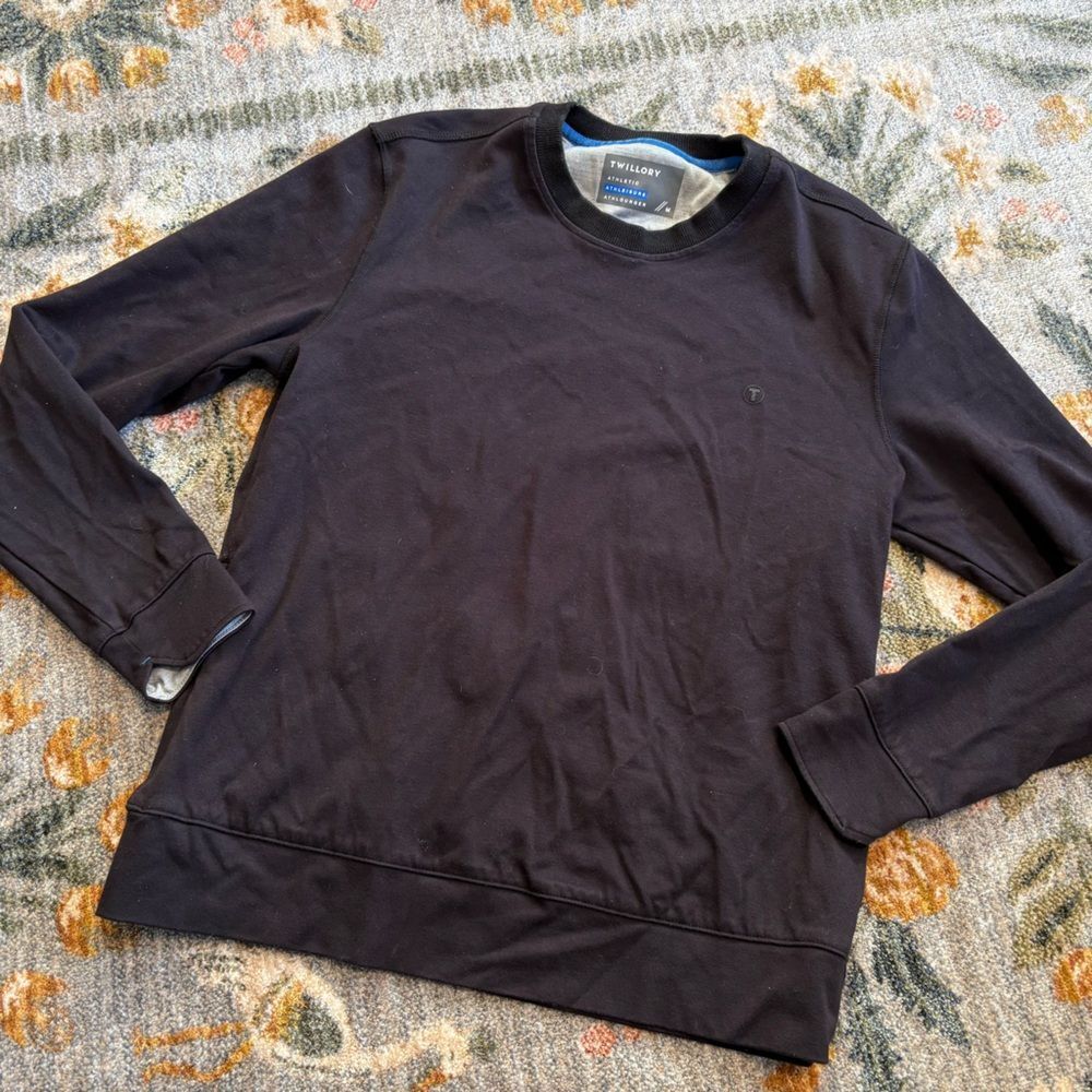 Twillory Performance Sweatshirt in Black Size Medium